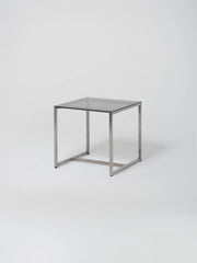 Table 17 / Square / Stainless Steel / Glass / Grey