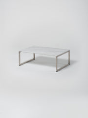 Coffee Table 1 / Stainless Steel | Bianco Carrara