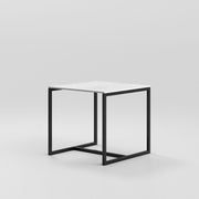 Table 2 / Square / Black / Bianco Carrara Marble
