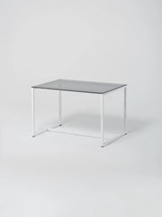 Table 21 / White / Grey Glass