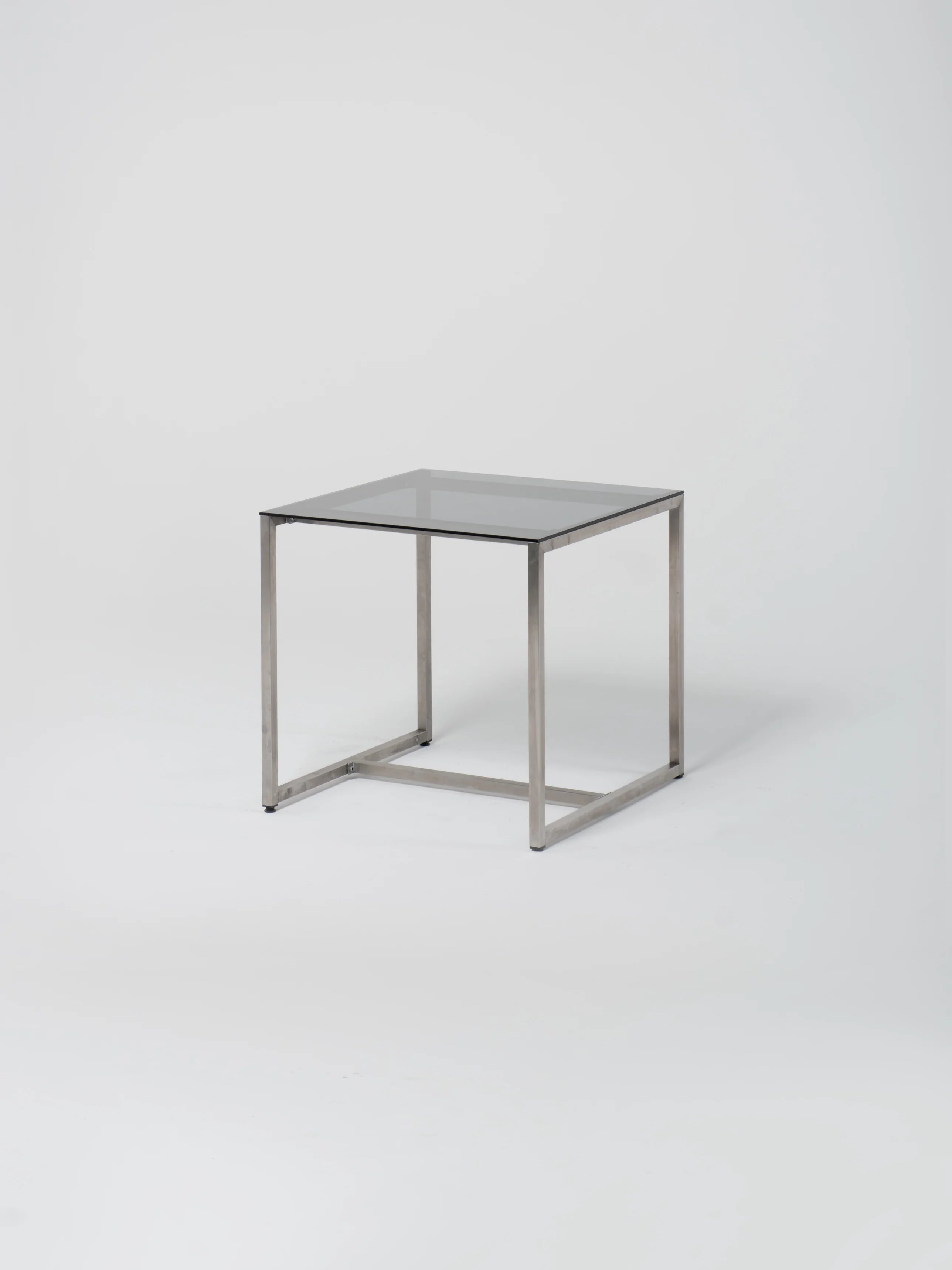 Table 17 / Square / Stainless Steel / Glass / Grey