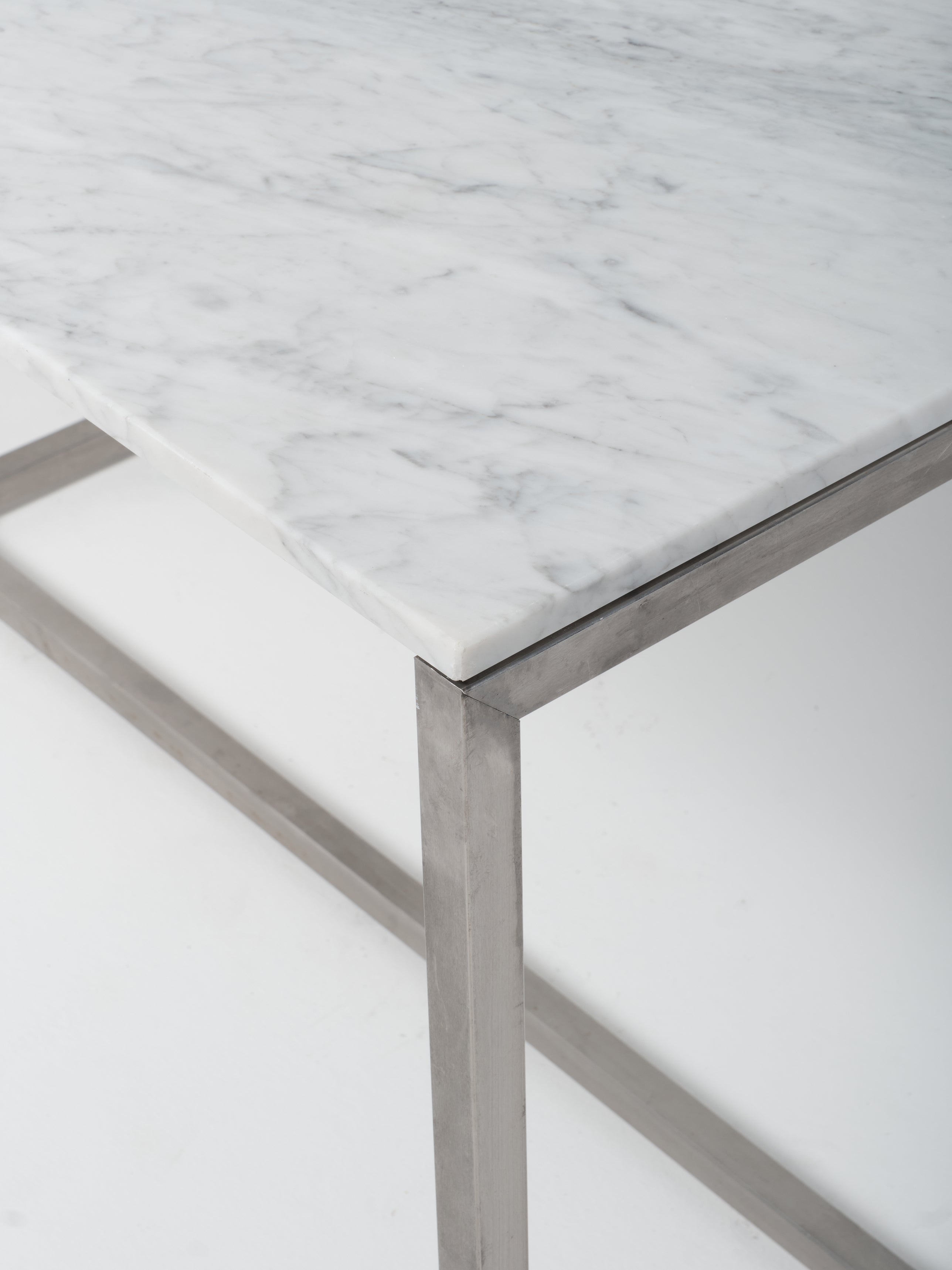 Table 3 / Stainless Steel / Bianco Carrara Marble