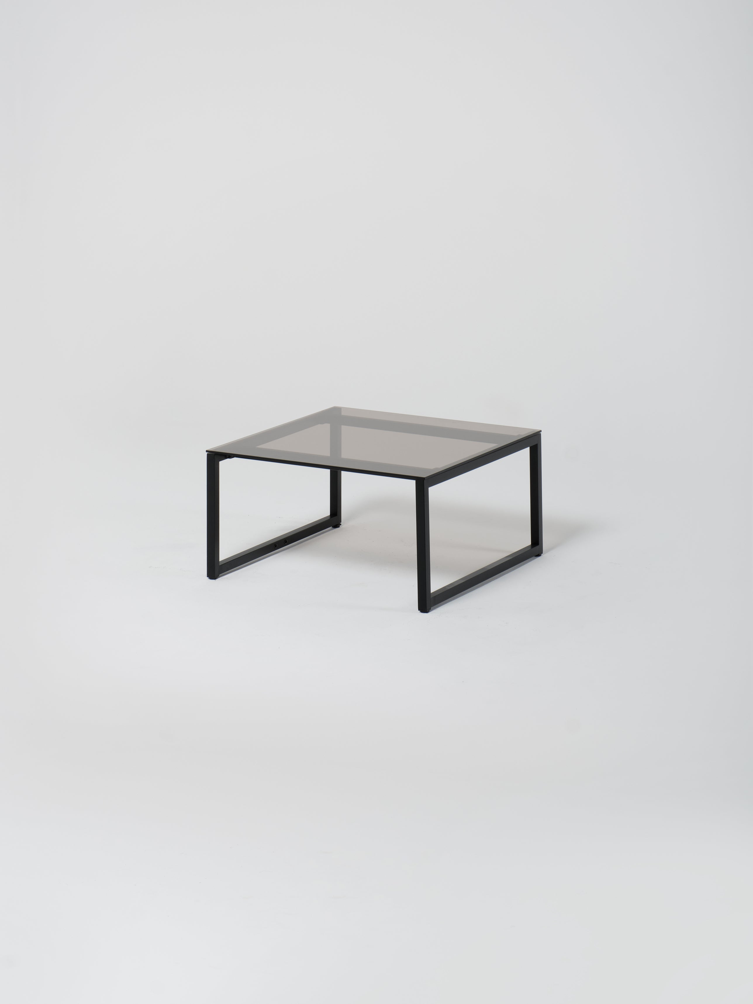 Coffee Table 12 / Black | Square | Glass | Amber