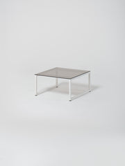 Coffee Table 17 / White | Square | Glass | Amber