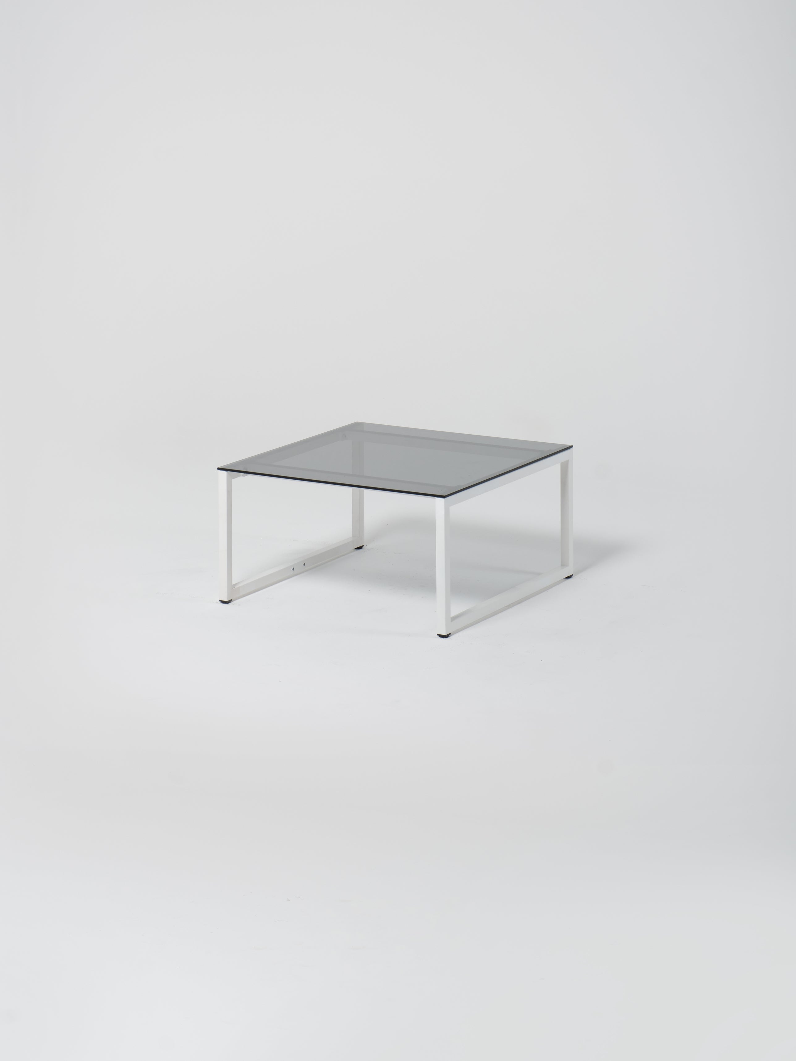 Coffee Table 16 / White | Square | Glass | Grey