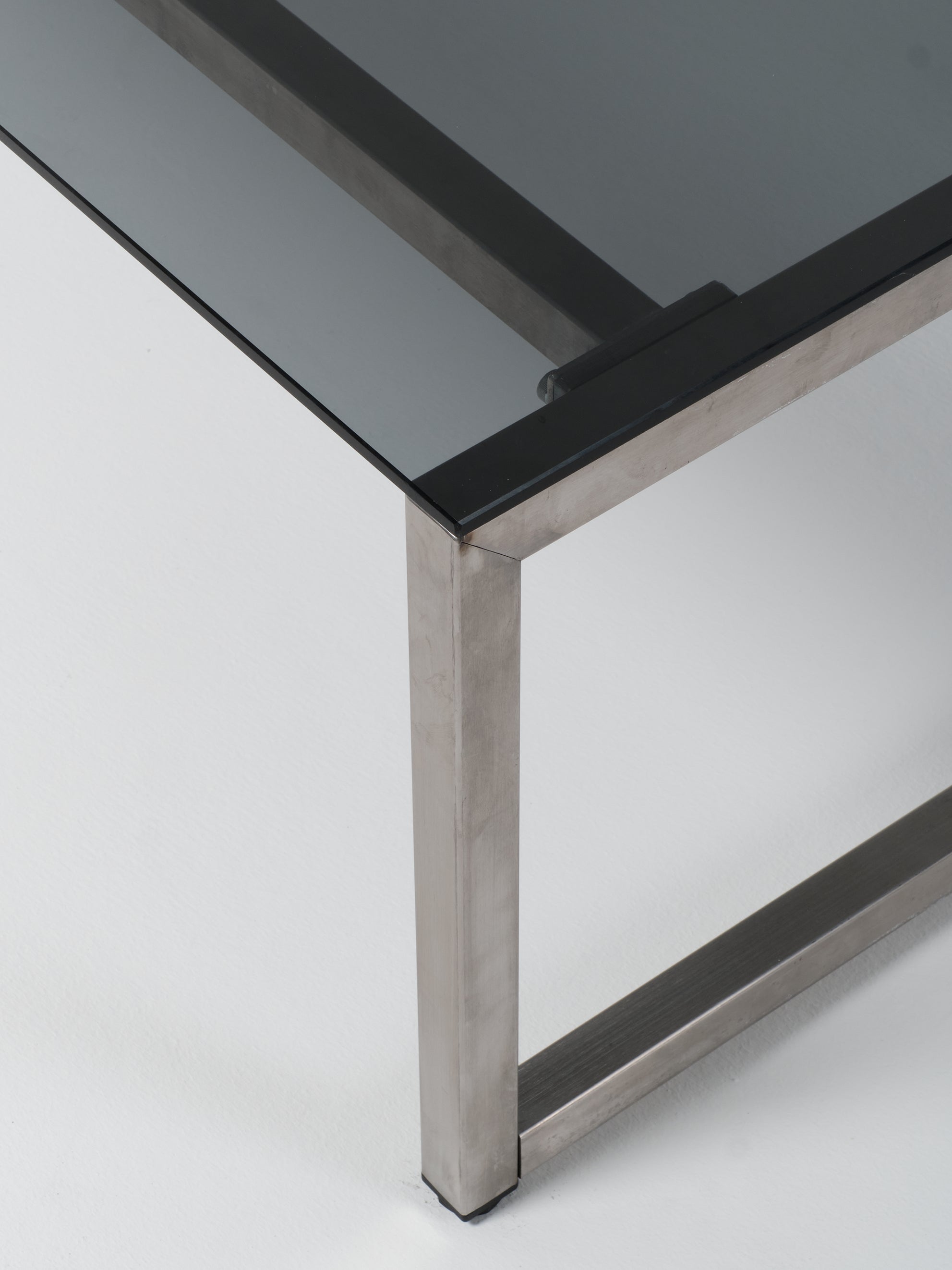 Coffee Table 5 / Stainless Steel | Glass | Grey