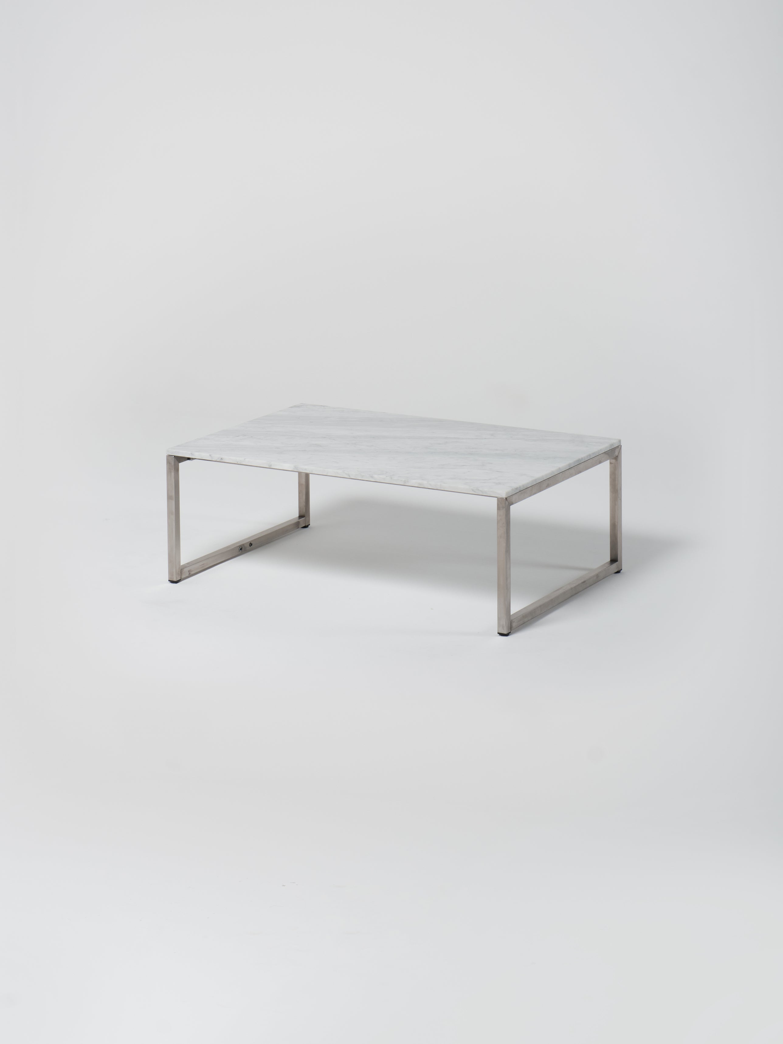 Coffee Table 1 / Stainless Steel | Bianco Carrara