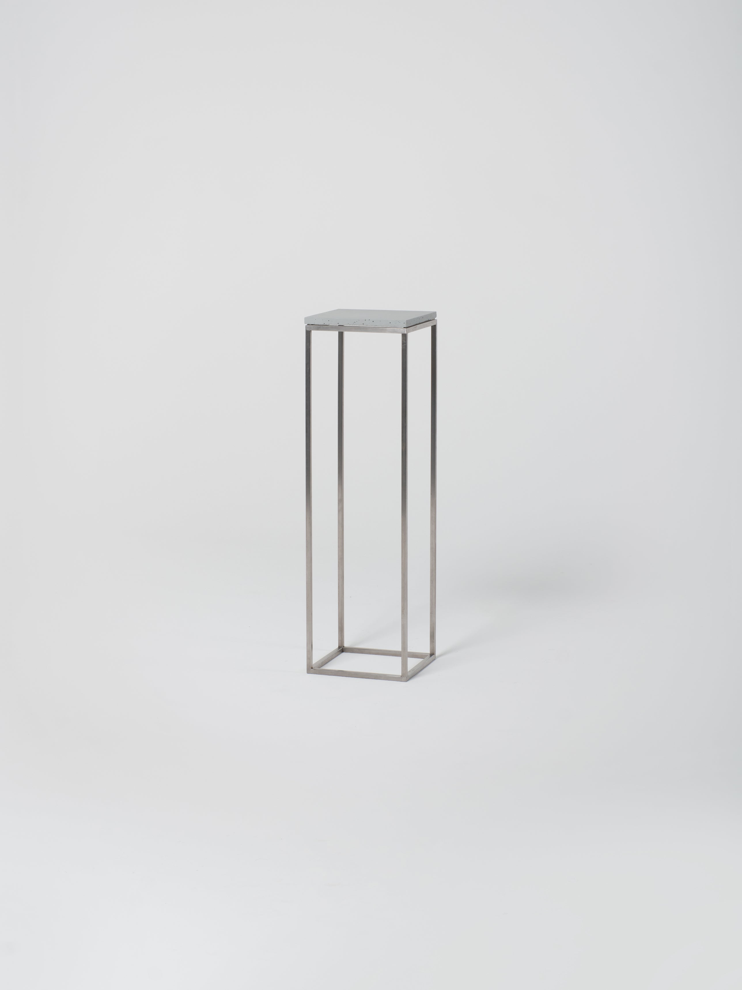 Podium 3 / 30cm Square / Stainless Steel / Bianco Carrara