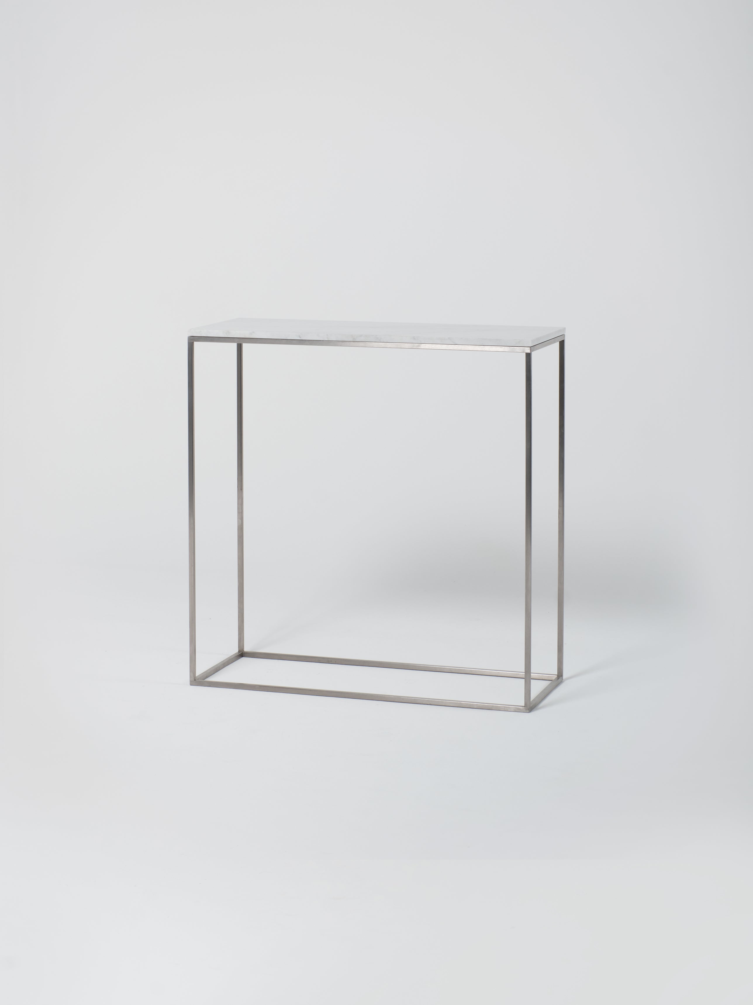 Console 3 / 100 x 40cm | Stainless Steel | Bianco Carrara