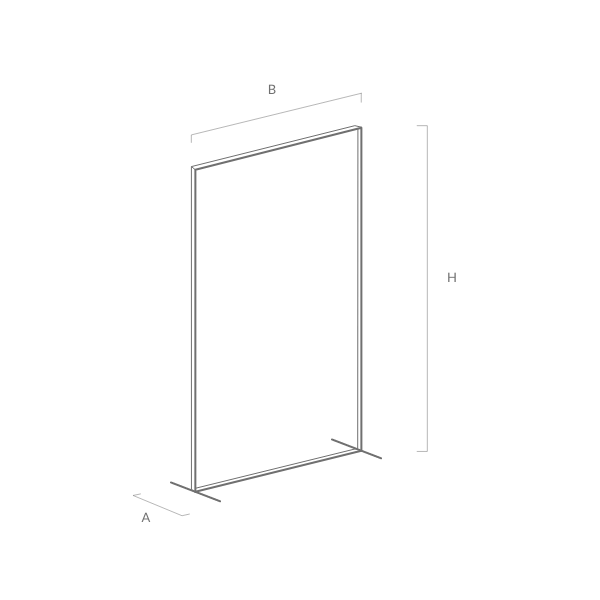 Rail 1L / Low | 100 x H160 cm