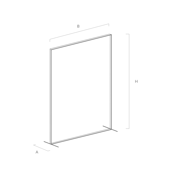 Rail 5H / High | 130 x H200 cm | Black