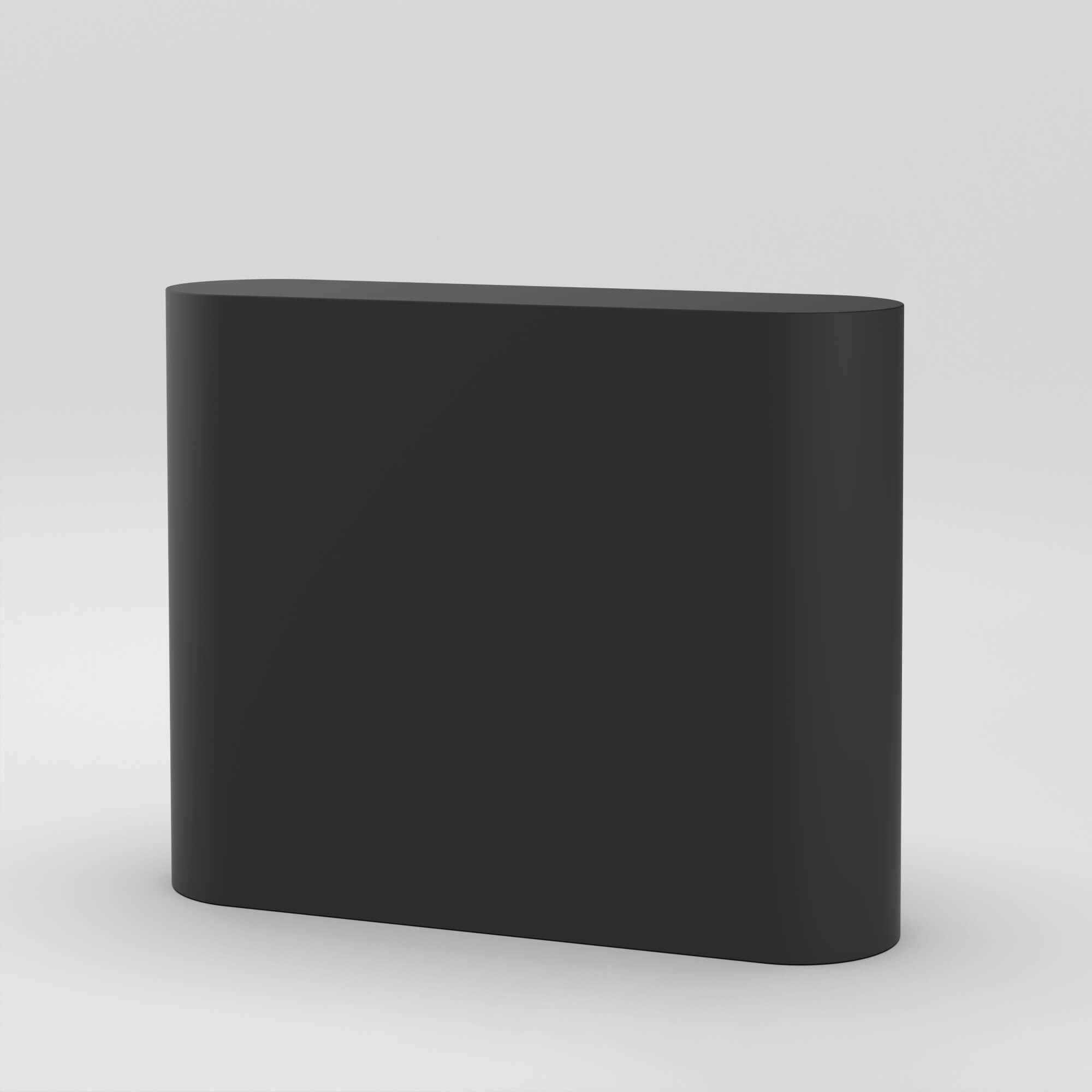 Front Desk / Black / Rounded