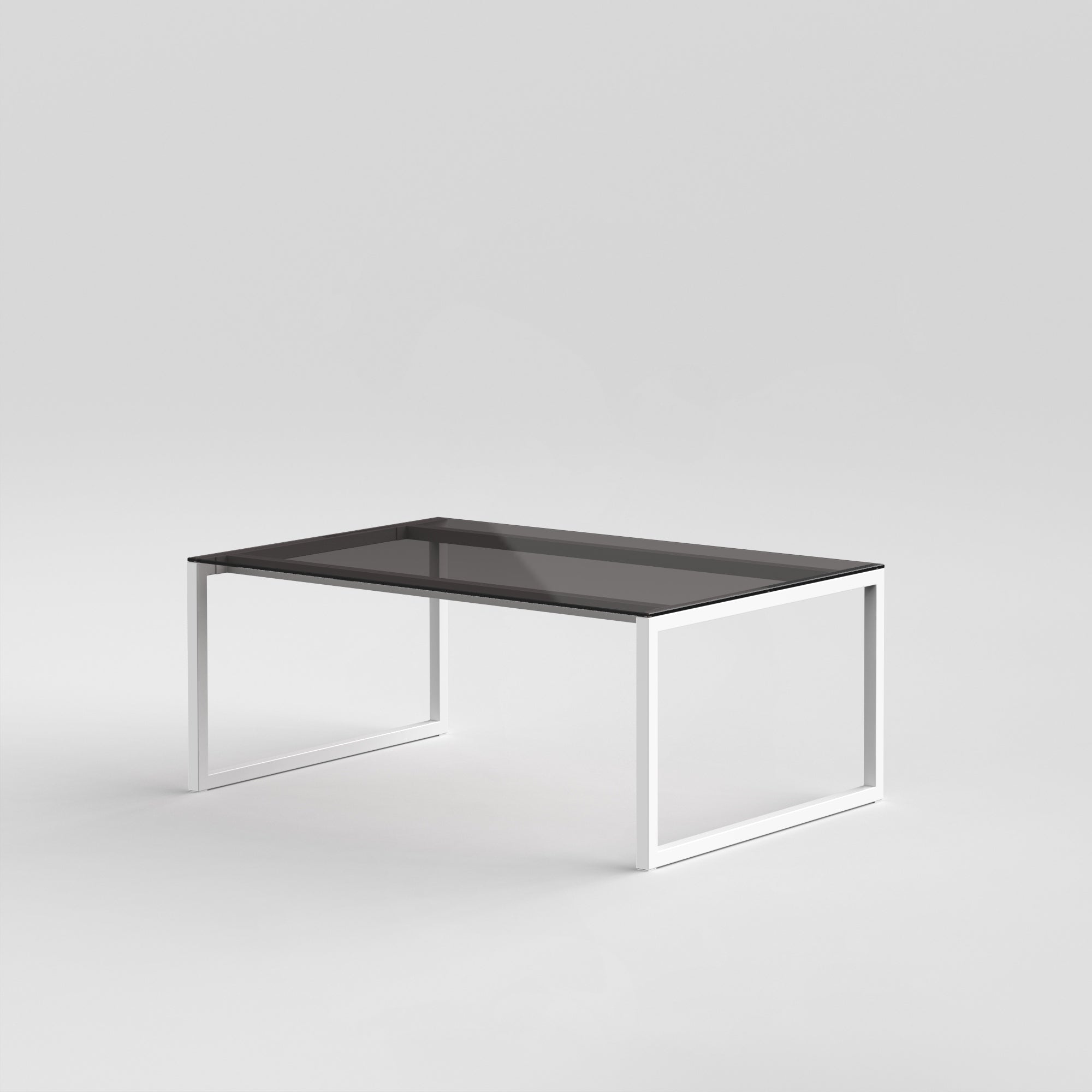 Coffee Table 16 / White | Glass | Grey
