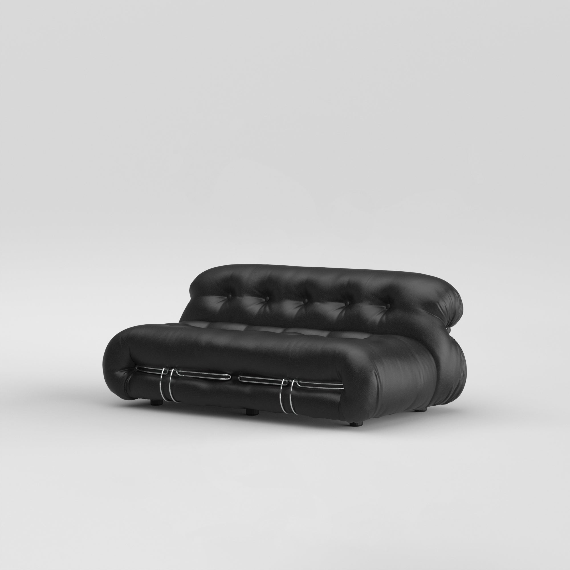 Soriana Sofa / Black | 2-Seater