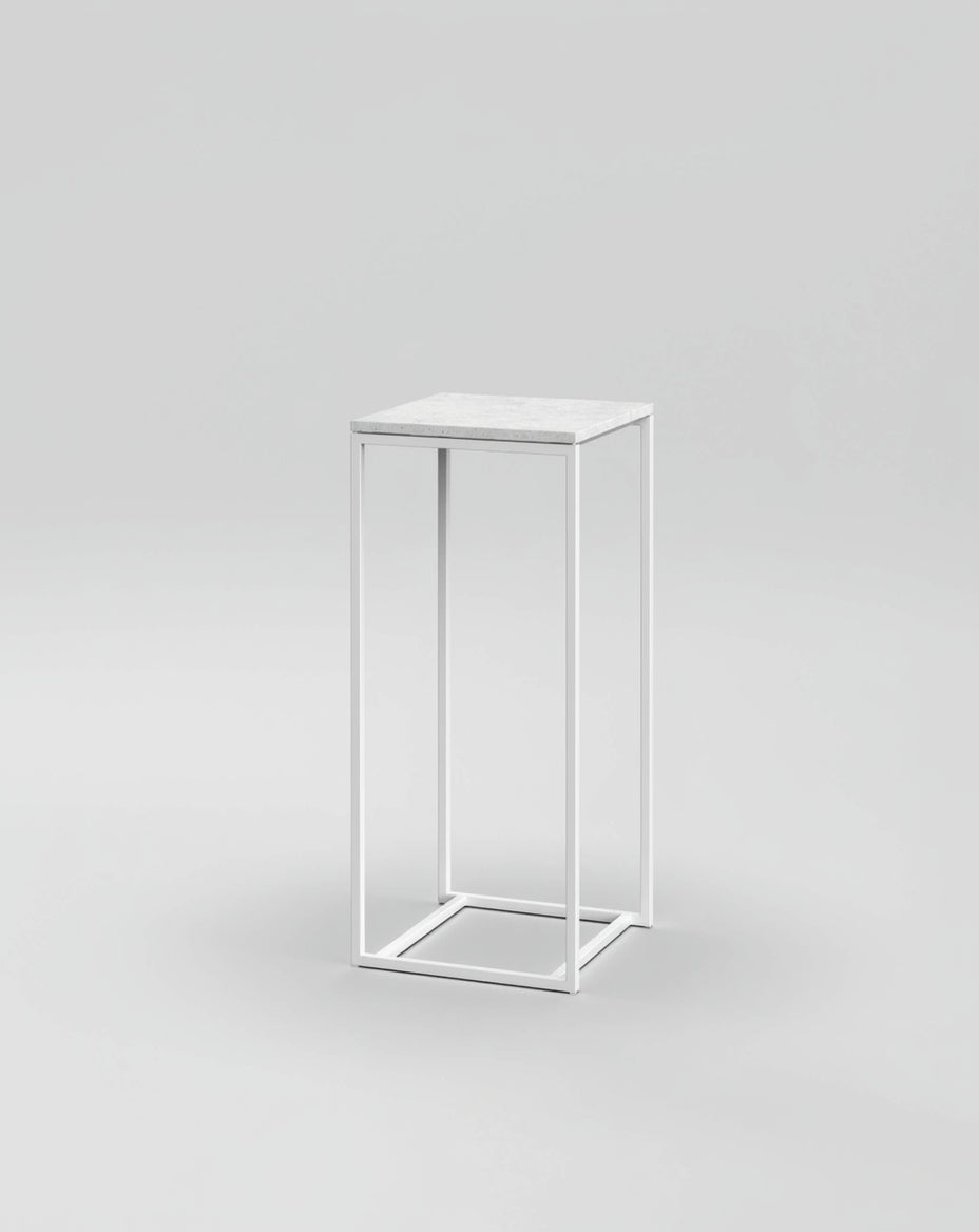 Podium 8 / 45cm Square / White Concrete