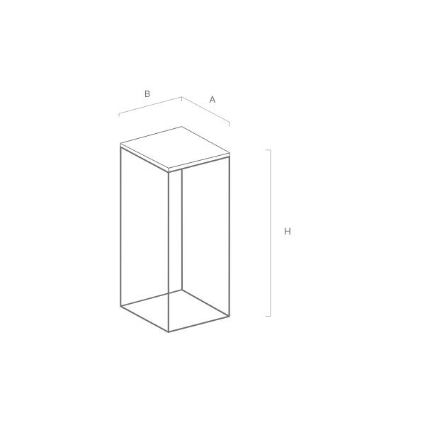 Podium Set 7 / 45cm Square / Stainless Steel / Architectural Concrete