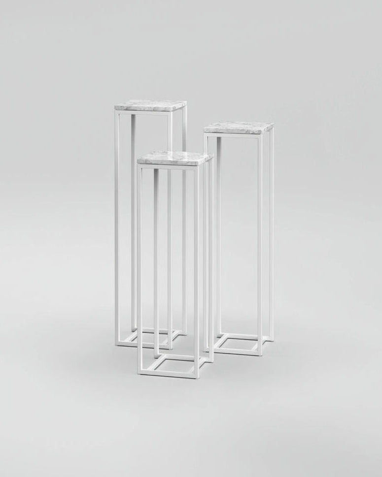 Podium Set 1 / 30cm Square / Bianco Carrara