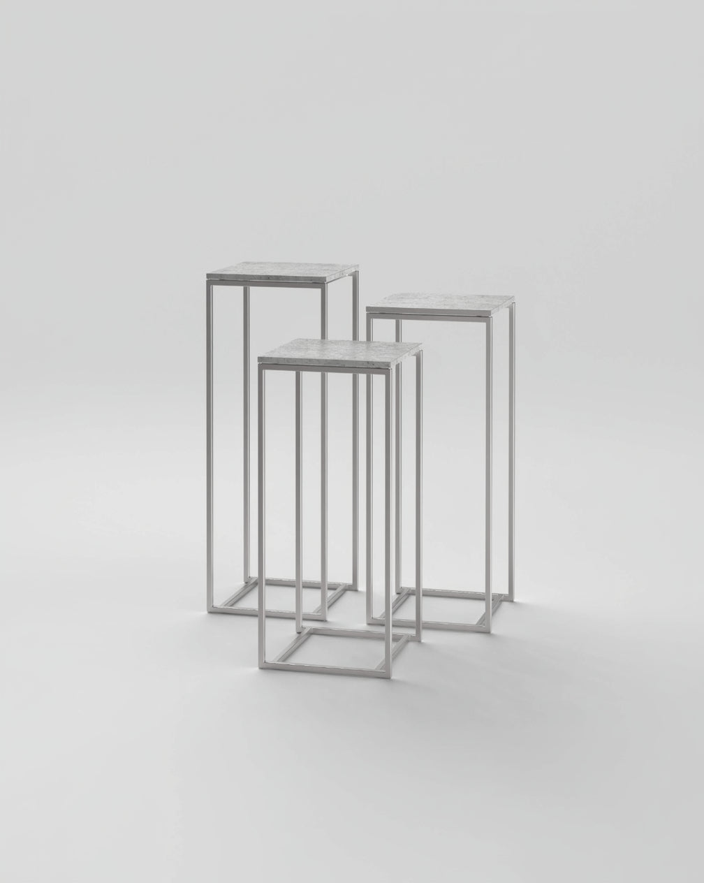 Podium Set 7 / 45cm Square / Stainless Steel / Architectural Concrete