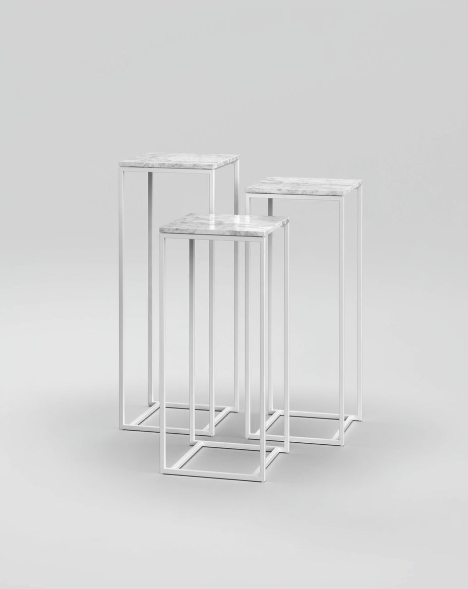 Podium Set 1 / 45cm Square / Bianco Carrara