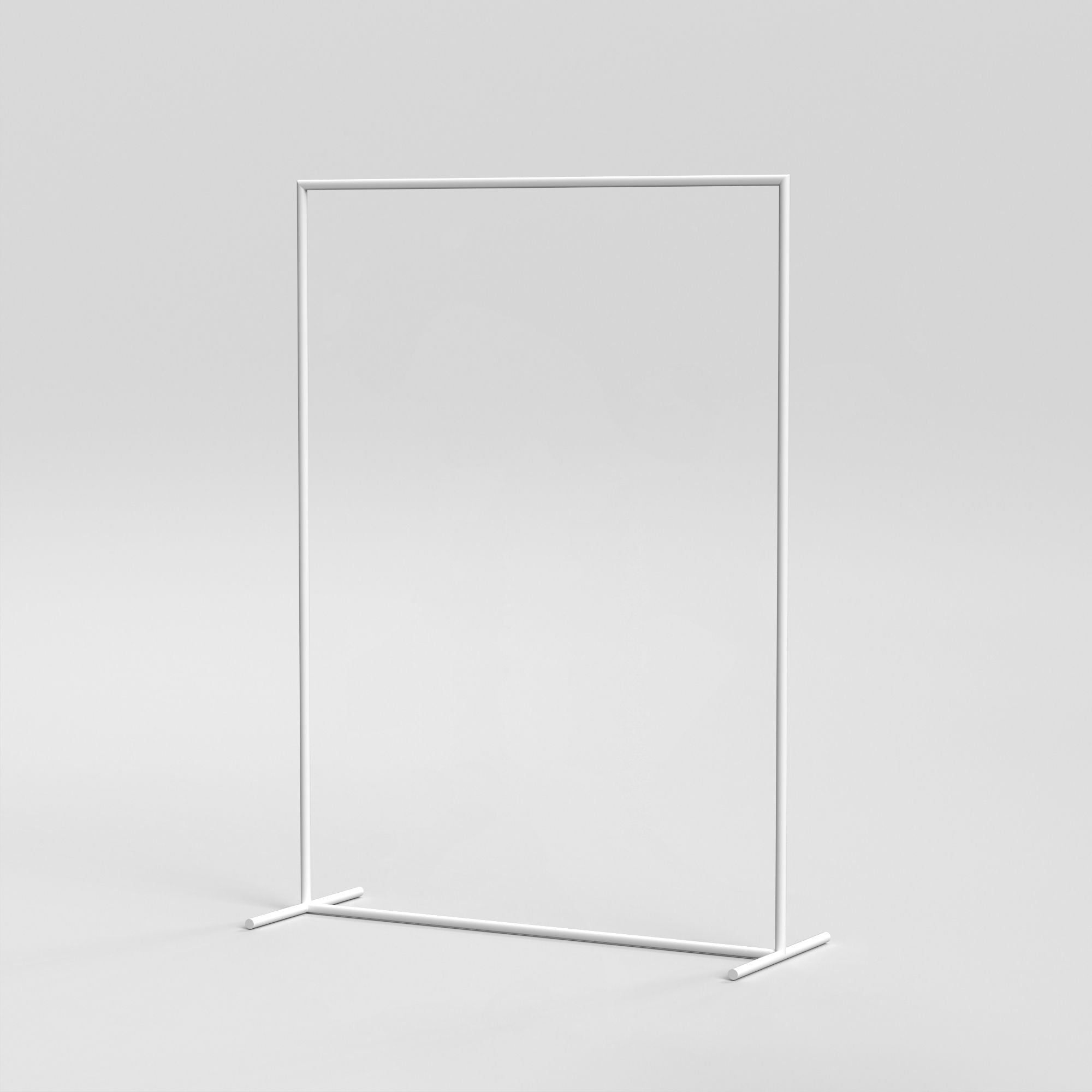 Rental of Clothes racks square round 130 cm white - Novu